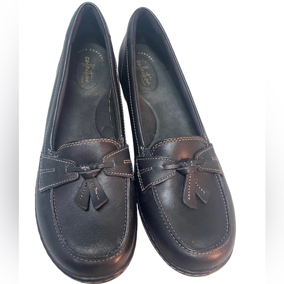 Clarks Ashland Bubble Slip-On Black Loafer Comfort Flats Women’s Size 12 N - Picture 9 of 14